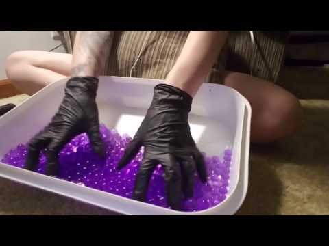 ASMR playing with water beads