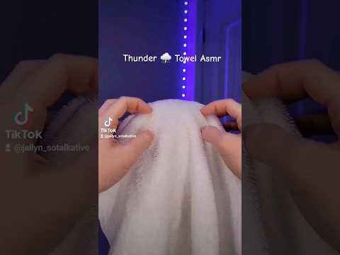 ASMR: Thunder ⛈️ Towel with layered rain sound 💤