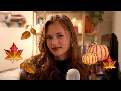 ASMR | Cozy Autumn Tag (close whispers, low light, drinking sounds)