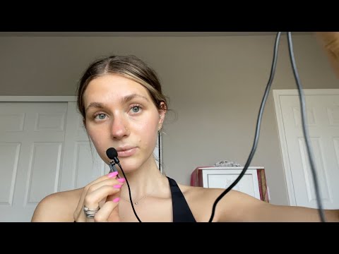 ASMR| Close Whisper and Unpredictable Trigger Words (Hand Movements, Face Touching)