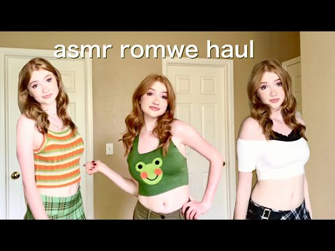 asmr ~ super cute, fun, affordable romwe for the win festival (ftw) ~ try on haul!!