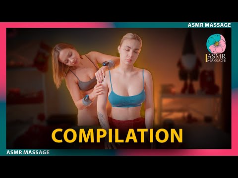 ASMR Neck and Shoulders Massage by Lina (Compilation)