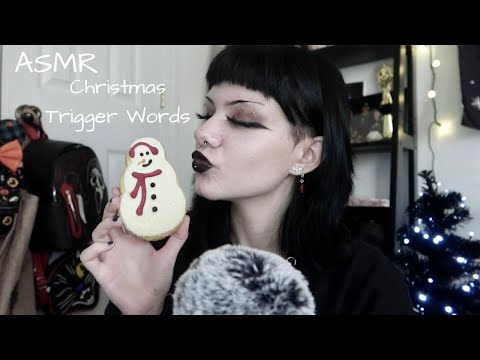 ASMR | Christmas Trigger Words 🎄🎅🏻 mouth sounds & visual triggers