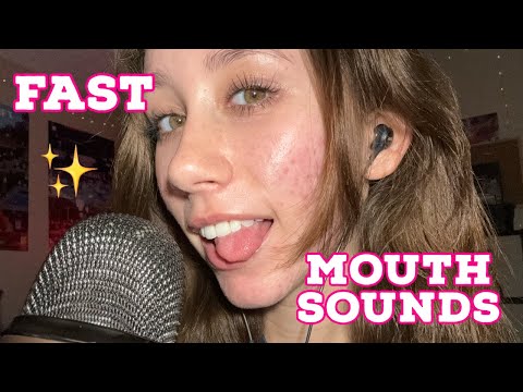 ASMR | FAST mouth sounds at MAX sensitivity to give you tingles 🤍