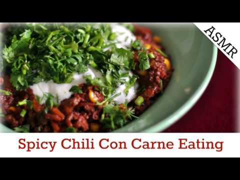 Binaural ASMR Spicy Chili Con Carne Eating l Mouth Sounds, Eating Sounds