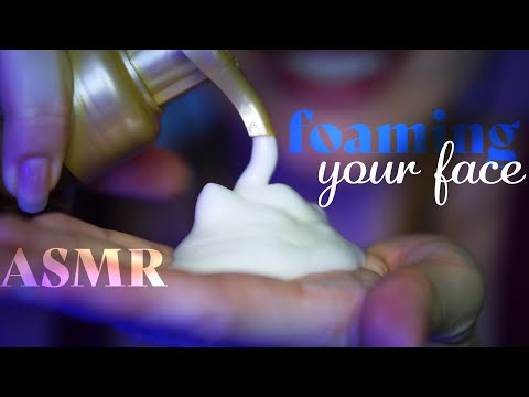 ASMR ~ Foaming Your Face ~ Face Massage, Layered Sounds, Personal Attention, Facial Spa