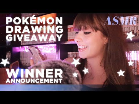 ASMR 🤍   Pokemon Drawing 🏆𝓰𝓲𝓿𝓮𝓪𝔀𝓪𝔂🏆  Winner Announcement!!! 🤍
