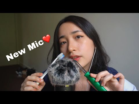 ASMR mic touching and personal attention ❤️ with my new mics
