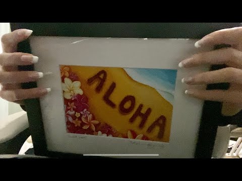 ASMR Soft Tapping on Glass frame with Long Nails