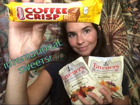 ASMR tasting international candy *chewing sounds*