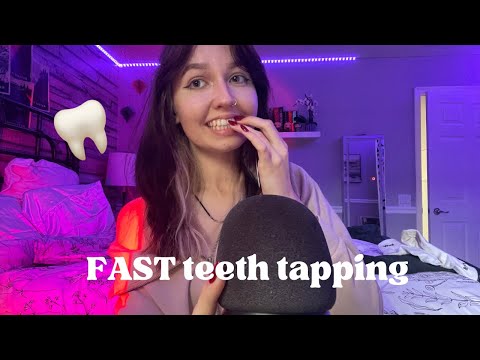 ASMR | fast teeth tapping 🫧🎙️ (scratching, rambling + more)