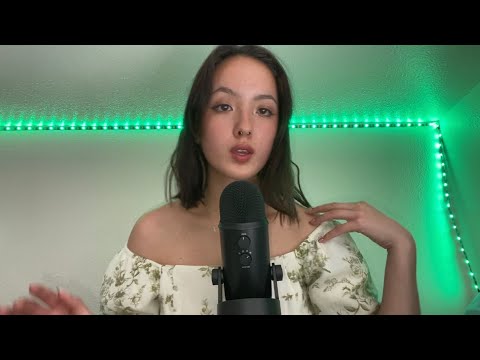 ASMR | mic scratching, mouth sounds, hand sounds (background asmr for studying / sleeping) 👒🌱🌻