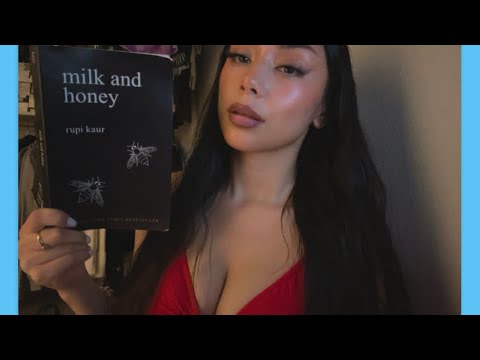 ASMR ~ reading poems to you (hand movements)