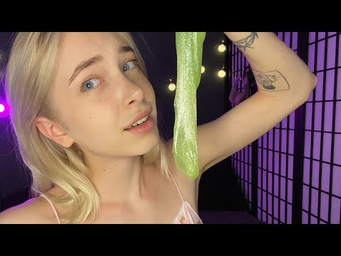 ASMR SLIME 💚💚💚 TRYING FOR THE FIRST TIME 💚💚💚