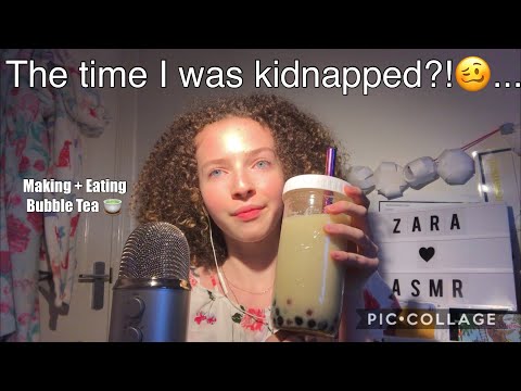 ASMR | the time i was nearly abducted...(storytime + eating & making boba)