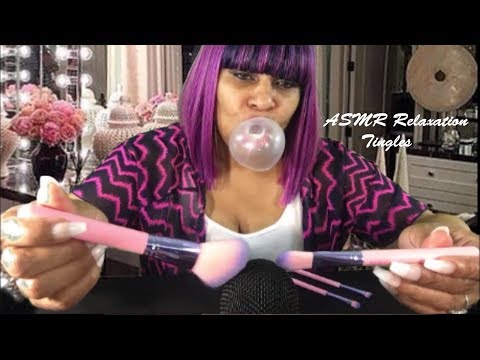 The Sounds of ASMR Makeup Brushes Brushing Mic #bubblegumdiamonds