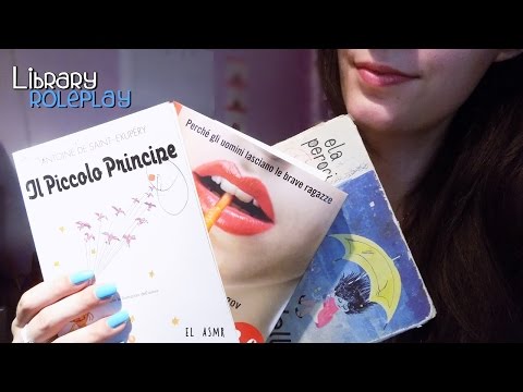 ASMR♥ LIBRARY ROLEPLAY| Book shop (page turning, soft spoken) ita