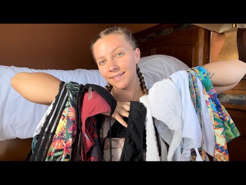 ASMR bathing suit haul + fabric sounds