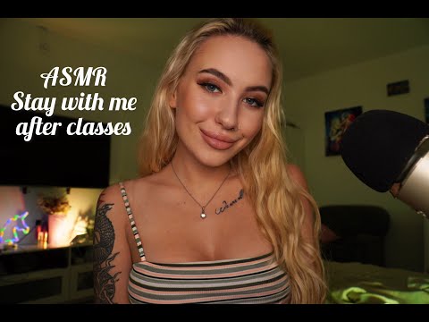 ASMR Flirty new girl stayed with you after classes ~ Role play
