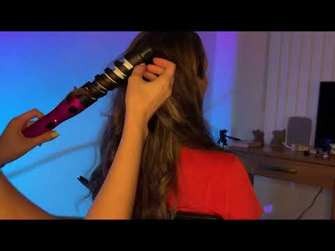 ASMR APLICADO FAZENDO BABYLISS E CUIDANDO DO CABELO DA MINHA MÃE