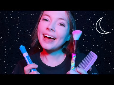 ASMR Face Touching and Brushing With Layered Sounds