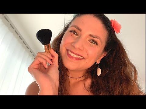 ASMR Funny Friend Does Your Makeup in Bed - very spontaneous (Deutsch/German RP, Personal Attention)