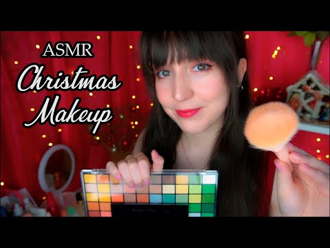 ⭐ASMR [Sub] Relaxing Christmas Makeup for you! 🎄(Realistic, Soft Spoken, Layered Sounds)