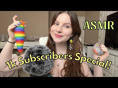 ASMR | 1K Subscribers Special! (Mouth Sounds, Tapping, Positive Affirmations, and Lip Gloss Sounds)