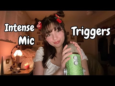 ASMR | Intense Fast Aggressive Mic Triggers (Mic Scratching, Rubbing, Gripping, Swirling, Fluffy, +)