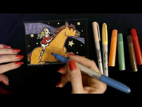 ASMR | Relaxing Marker Sounds On Mini Velvet Posters (Whisper)