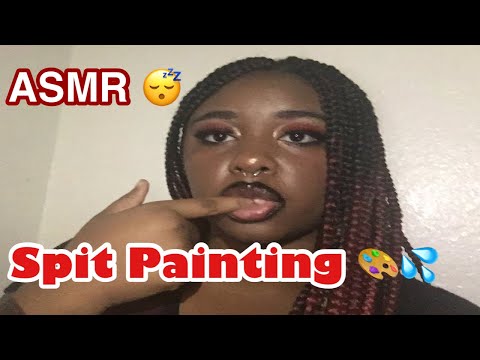ASMR Spit Painting 💦🎨 #asmr #spitpainting