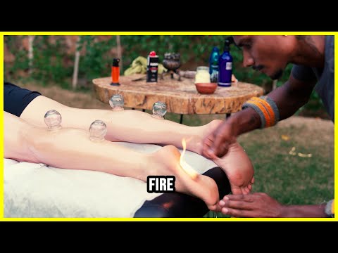 Calf Treatment 🔥 ASMR Indian Massage with Fire