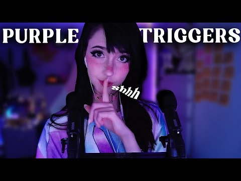 ASMR ☾ all PURPLE Triggers 💜 cosy Ear to Ear triggers, No Talking