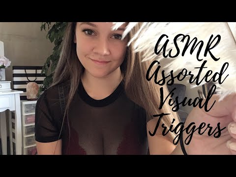 [ASMR] Assorted Visual Triggers *hand movements, flashlight, dotting, stippling, feather*