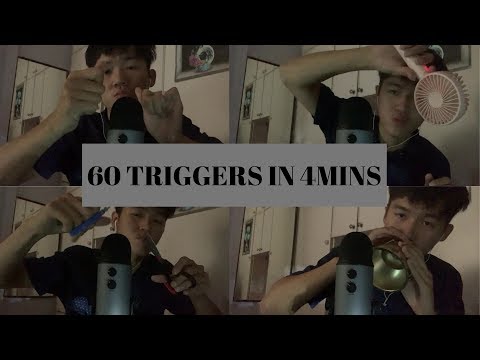 ASMR 60++ triggers in 4 mins