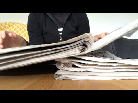 ASMR Old Newspaper Page Turning With Whispers And Crinkles Intoxicating Sounds Sleep Help Relaxation