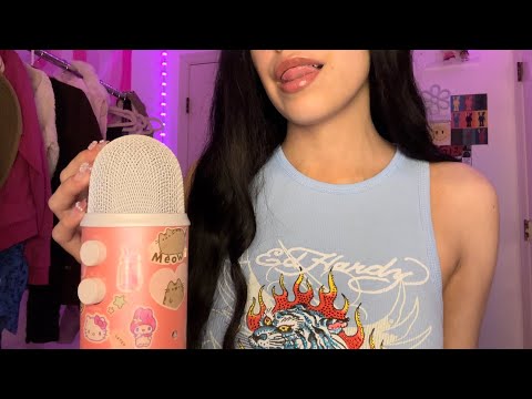 ASMR - Wet Mouth Sounds💦, Tongue Swirls, Invisible Spit Painting, Inaudible 👅 (cupped+dry)