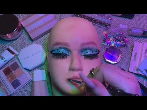 ASMR :) Euphoria Makeup on Mannequin (repost)