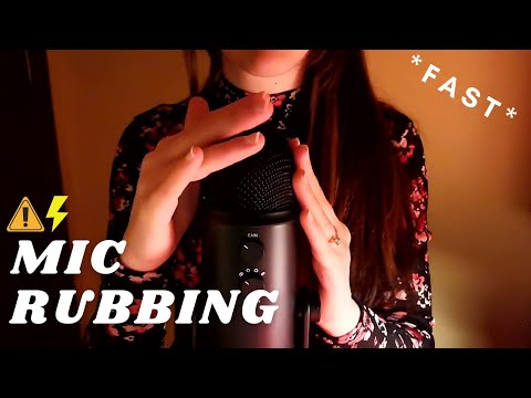 ASMR -  FAST AND AGGRESSIVE BRAIN MELTING MIC RUBBING, Stroking (without cover)