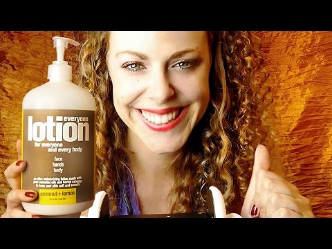 Binaural ASMR Lotion Sounds, Oil Massage & Soft Spoken Skin Care Tips, Sleep & Relaxation