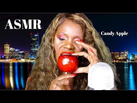 ASMR Candy Apple Eating Sounds | Lips Smacking Worthy