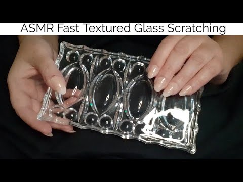 ASMR Fast Textured Glass Scratching-No Talking