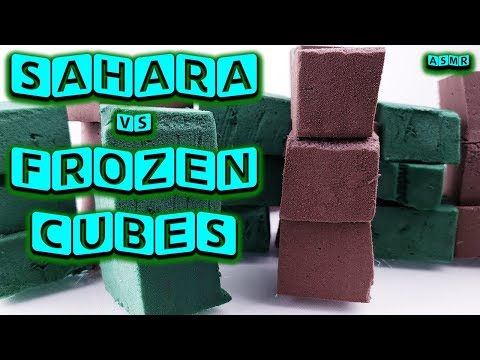 ASMR Satisfying Floral Foam Sahara vs Frozen Cube Crushing - Relaxing ASMR Sleep