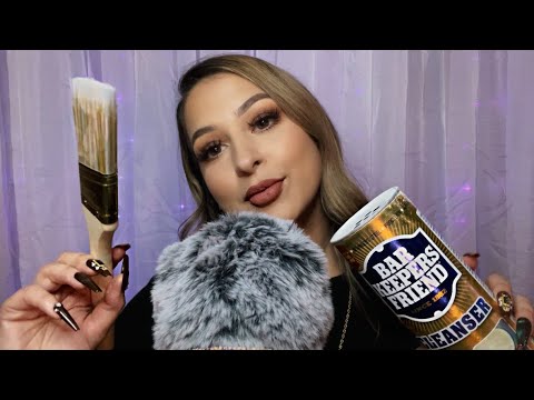Asmr doing your makeup with the wrong props 🙃 fast and aggressive ⚡️