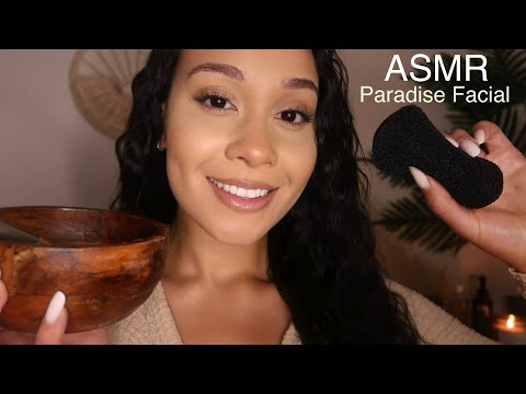 ASMR Paradise Spa Facial Treatment 🌿🌙 Check In, Oil Cleanse, Face Mask For Sleep