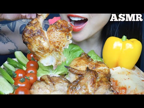 ASMR ROTISSERIE CHICKEN + VEGGIES (EATING SOUNDS) | SAS-ASMR