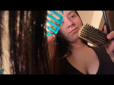 ASMR 1 Hour of Brushing Your Hair Until You Fall Asleep (realistic sounds)