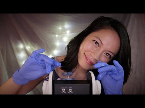 S l o w Brain Tapping & Gentle Ear Cleaning ASMR (No Talking) Oils/Gloves/Cotton