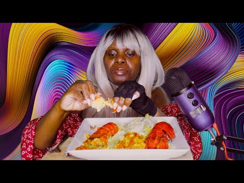 Spicy Pepper Sauce Lobster ASMR Eating Sounds