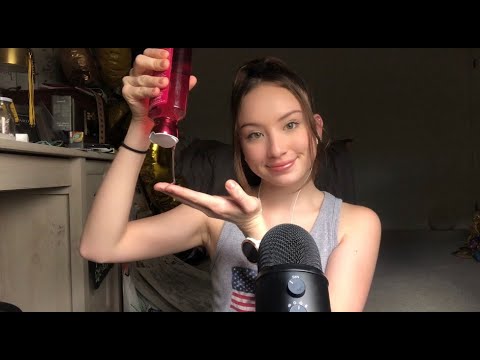 (ASMR) Wet Sounds, Hand Movements and Mouth Sounds (No Talking)